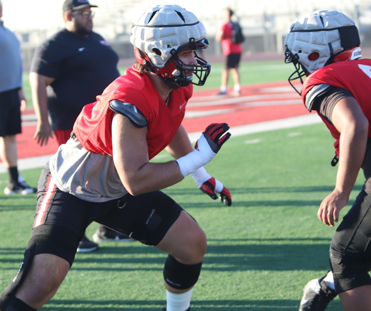 Wade Helton battles offensive player. 